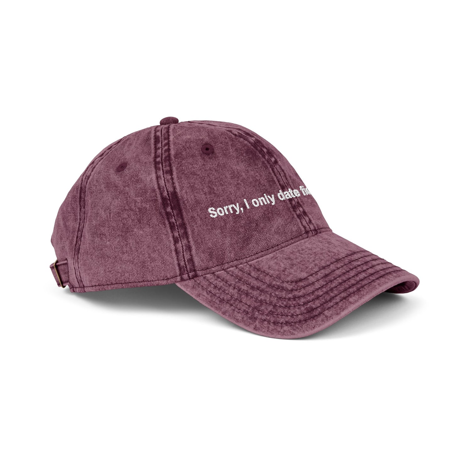 "Sorry, I only date fictional men" - Vintage Embroidered Cap