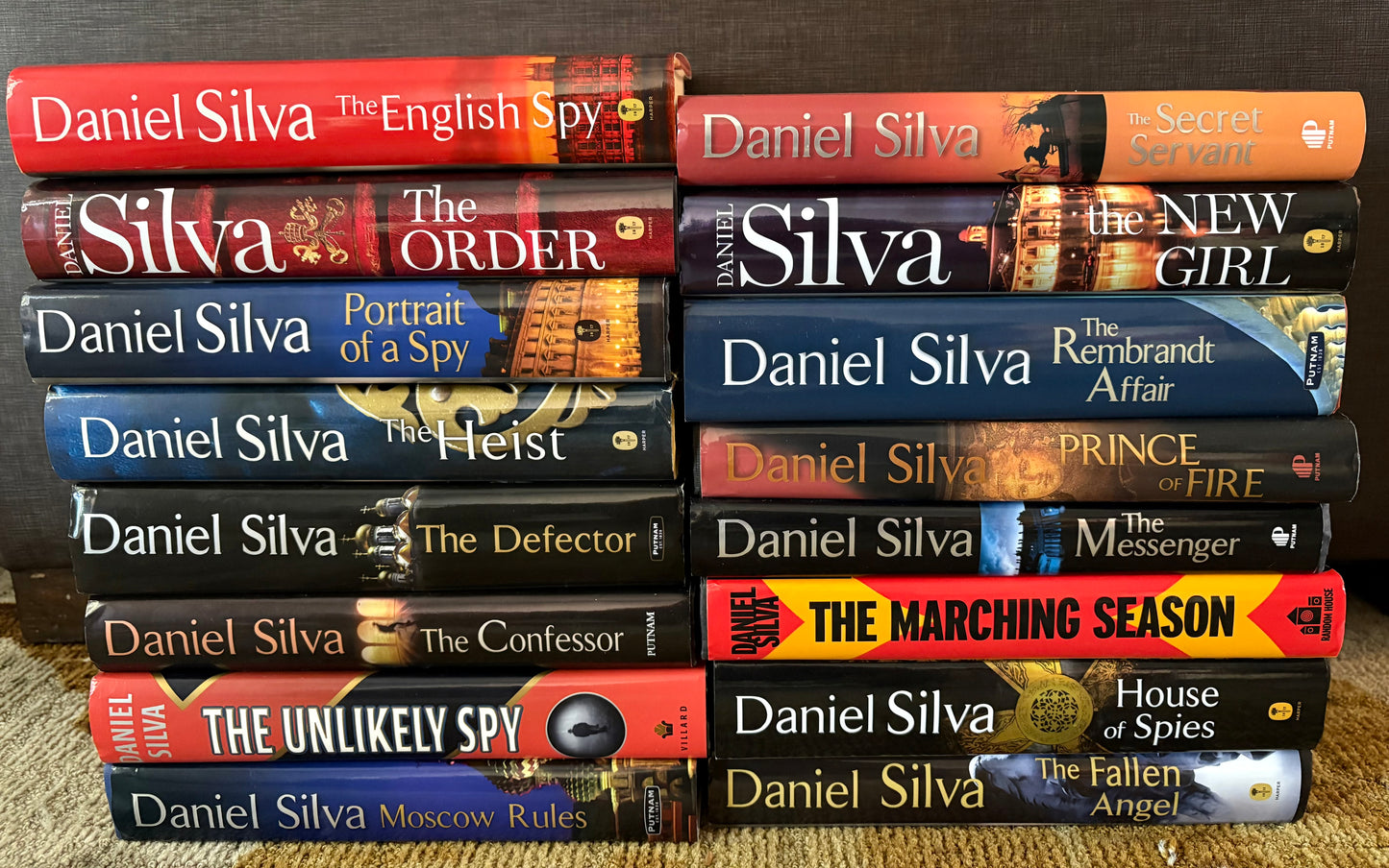 DANIEL SILVA  BOOKS LOT OF 16 LIKE NEW Hardcover Thriller Crime Suspense