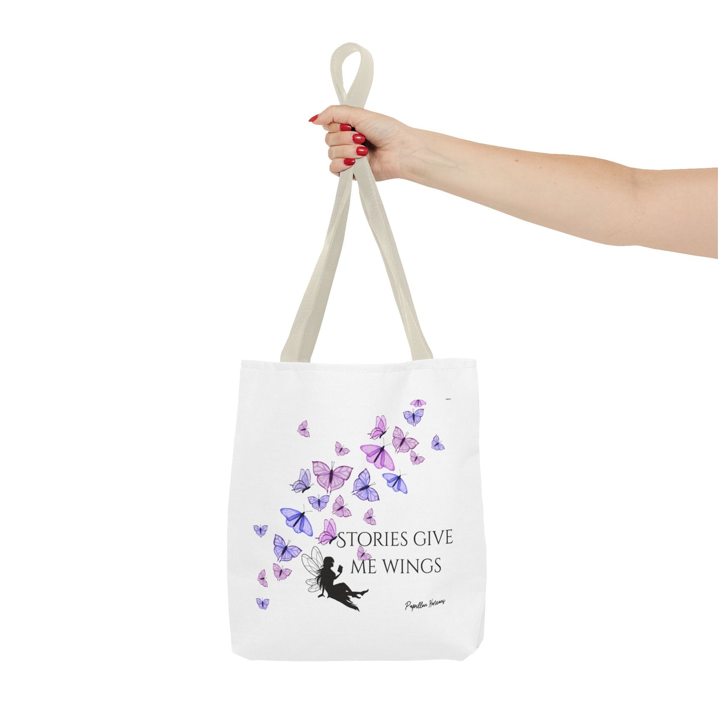 Inspirational Butterfly Quote Tote Bag, Perfect Gift for Book Lovers, Stylish Everyday Tote