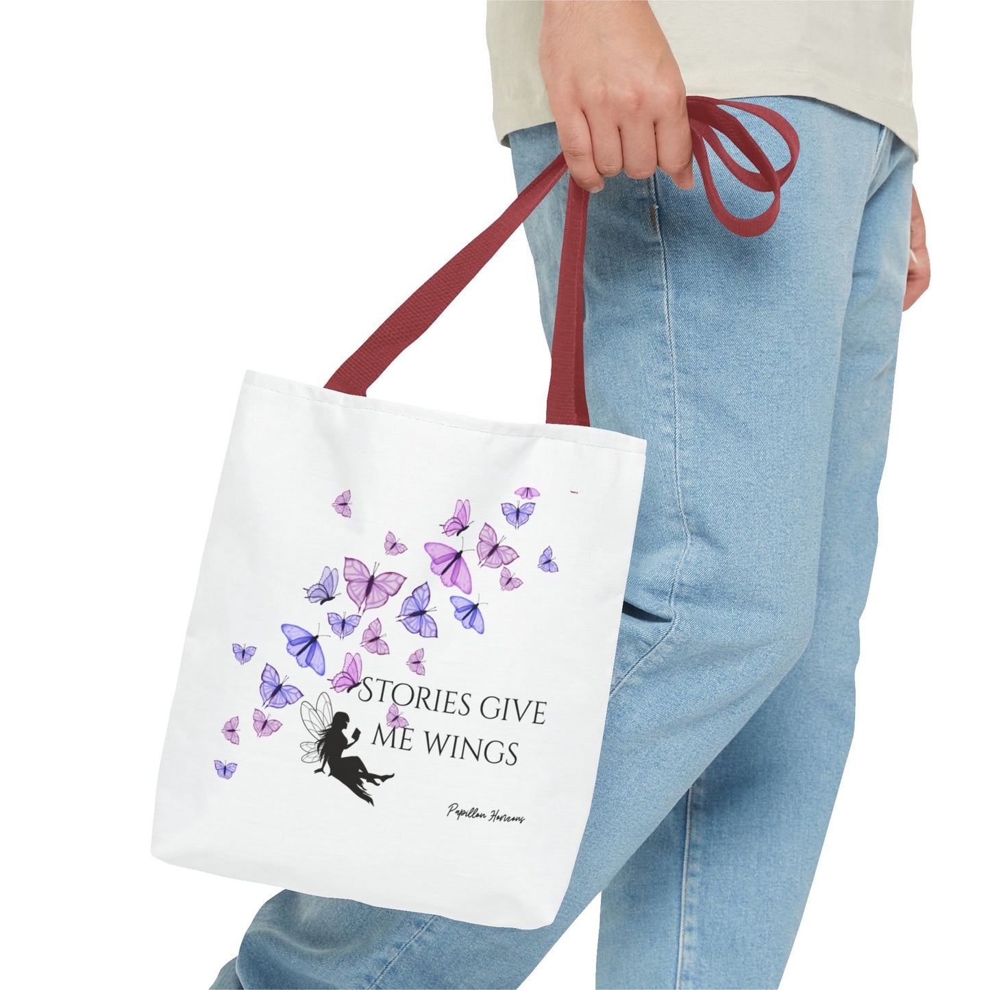 Inspirational Butterfly Quote Tote Bag, Perfect Gift for Book Lovers, Stylish Everyday Tote