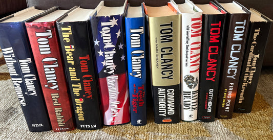 Tom Clancy Book Lot Of 10 Hardcover Preowned Thriller Suspense