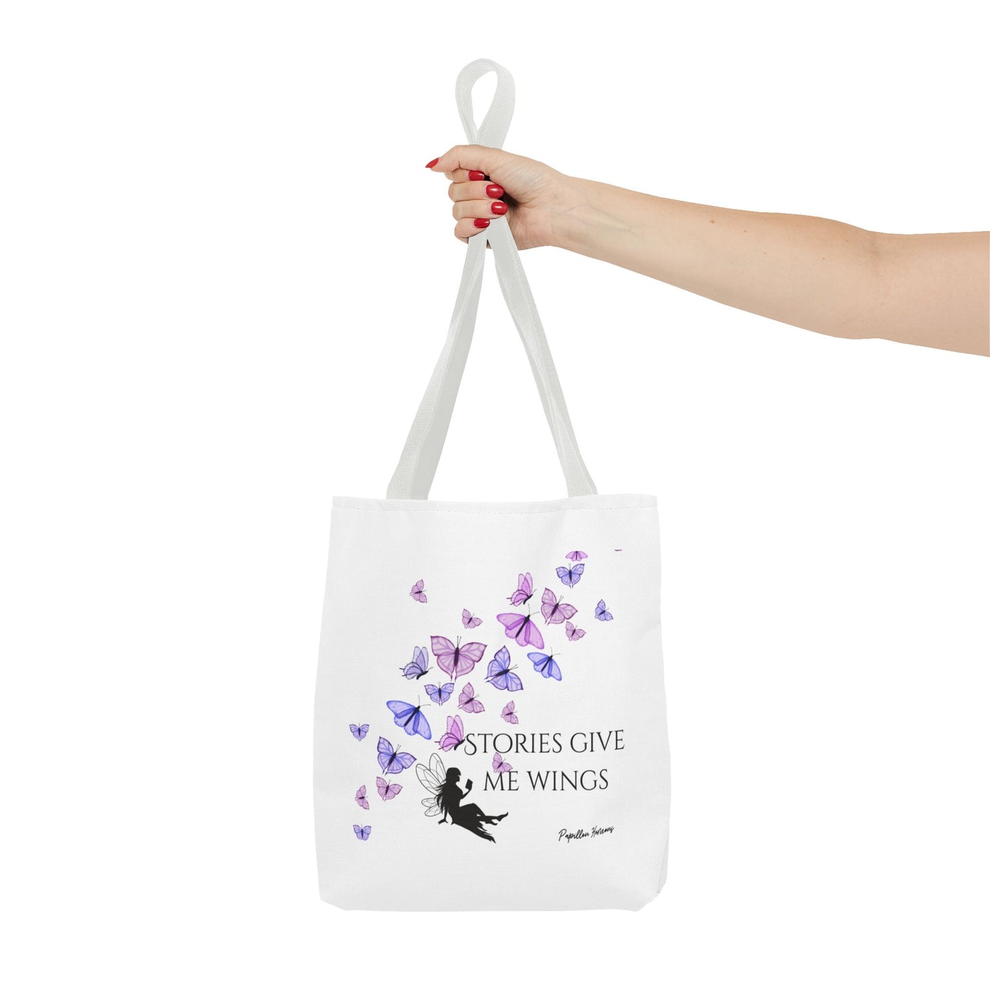 Inspirational Butterfly Quote Tote Bag, Perfect Gift for Book Lovers, Stylish Everyday Tote