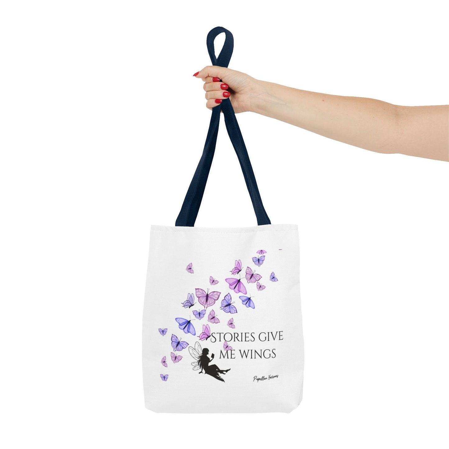 Inspirational Butterfly Quote Tote Bag, Perfect Gift for Book Lovers, Stylish Everyday Tote