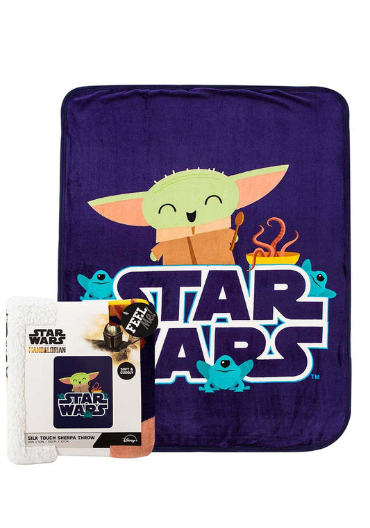 Northwest Star Wars - The Mandalorian Silk Touch Sherpa Throw Blanket