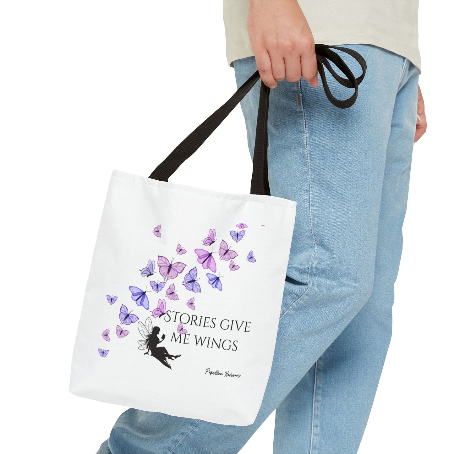 Inspirational Butterfly Quote Tote Bag, Perfect Gift for Book Lovers, Stylish Everyday Tote