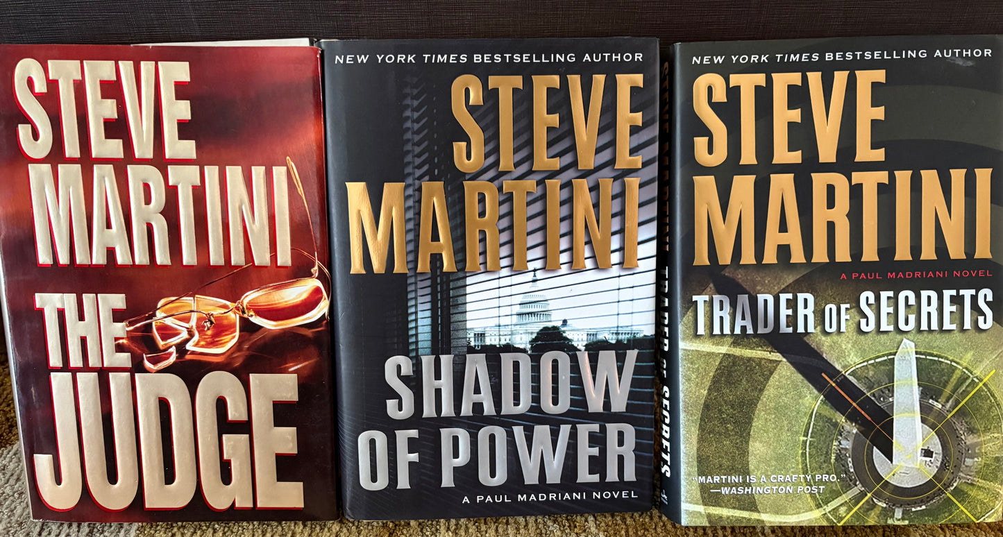 Steve Martini Book Lot 3 Thrillers Hardcover