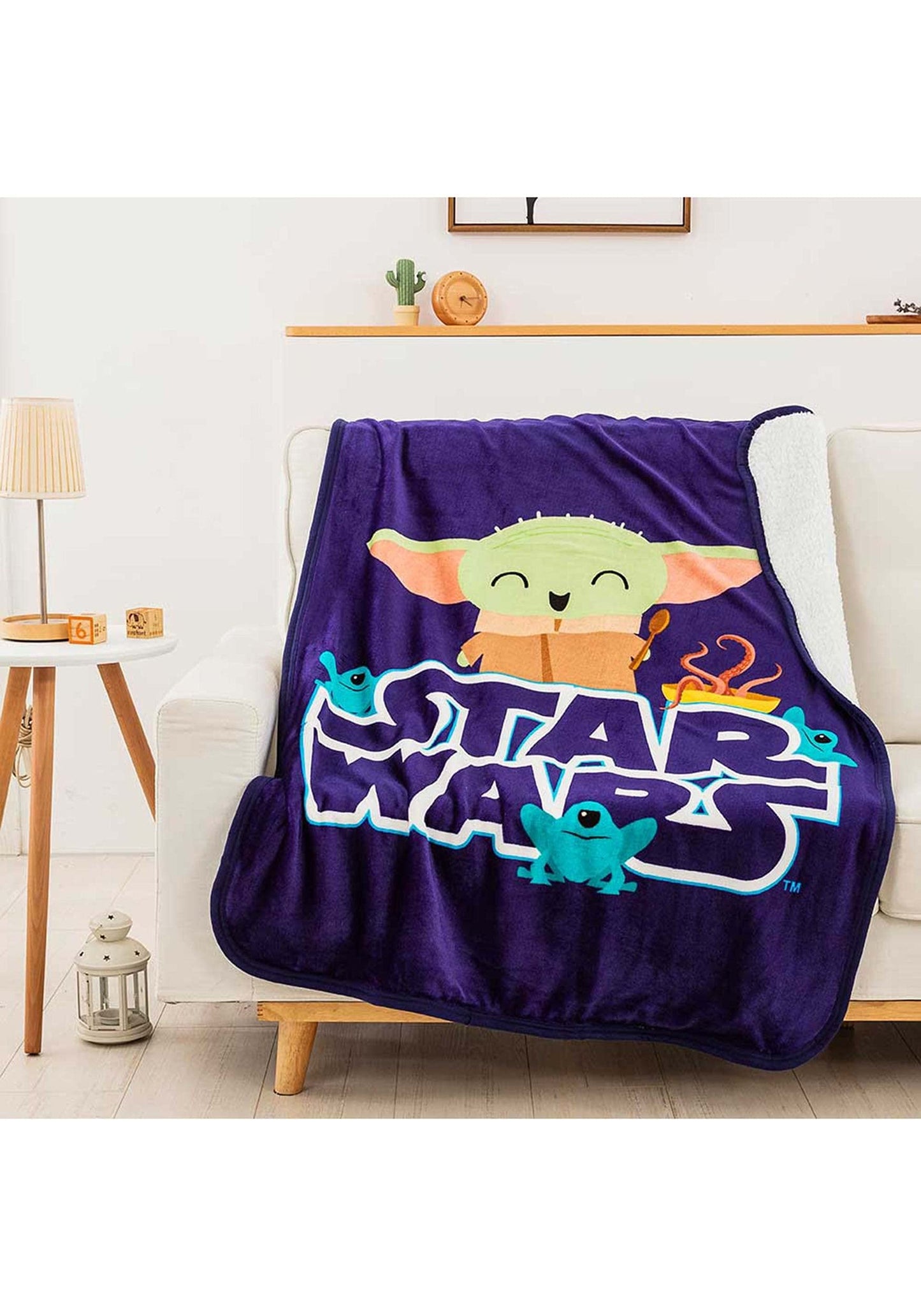 Northwest Star Wars - The Mandalorian Silk Touch Sherpa Throw Blanket