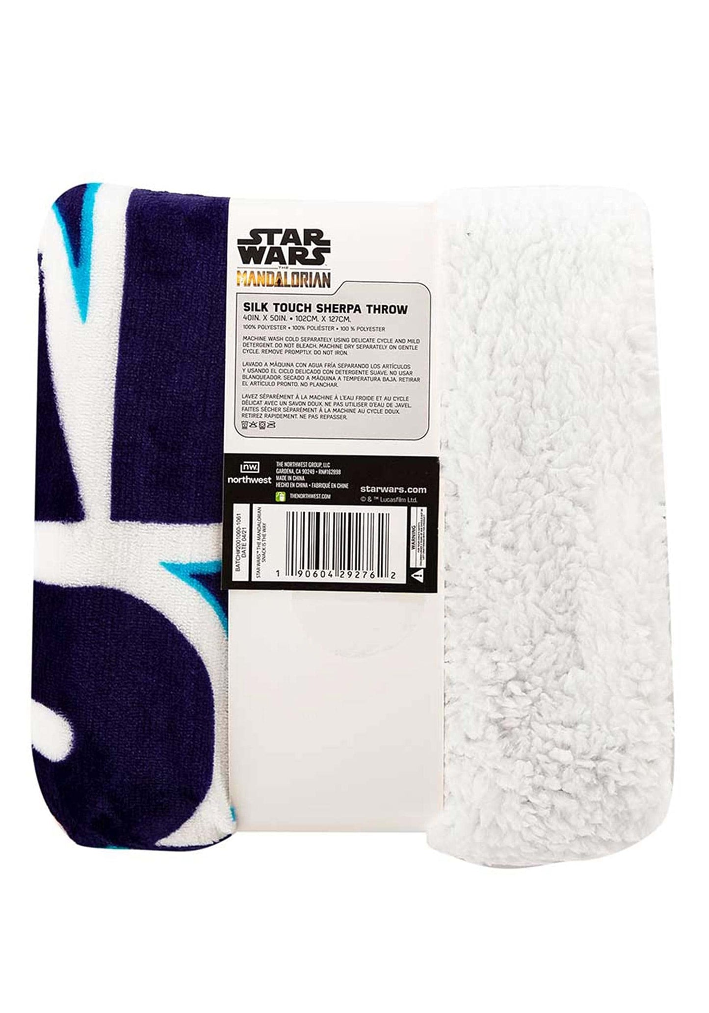 Northwest Star Wars - The Mandalorian Silk Touch Sherpa Throw Blanket